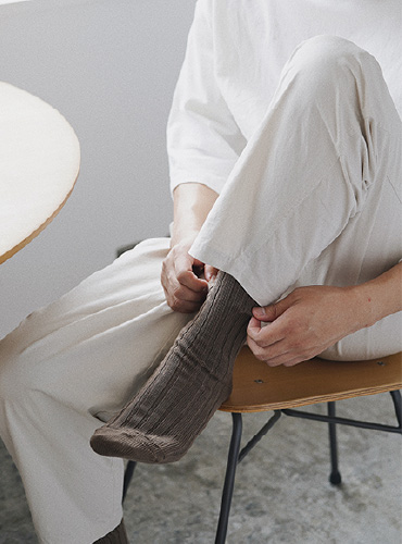 EGYPTIAN COTTON RIBBED SOCKS