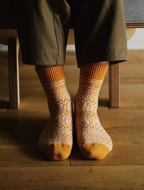 WOOL JACQUARD SOCKS