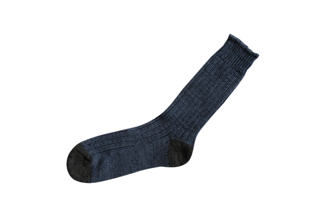 RECYCLED COTTON RIBBED SOCKS M画像